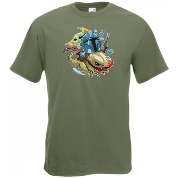 Humor-paródia BABYODA férfi rövid ujjú póló