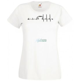 Eat Sleep és EKG mintás női póló