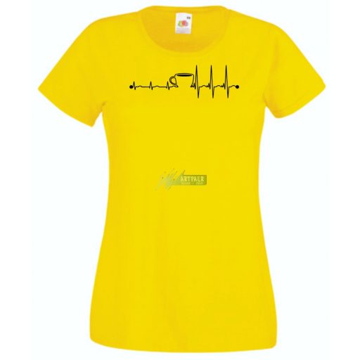 Coffee EKG női rövid ujjú póló