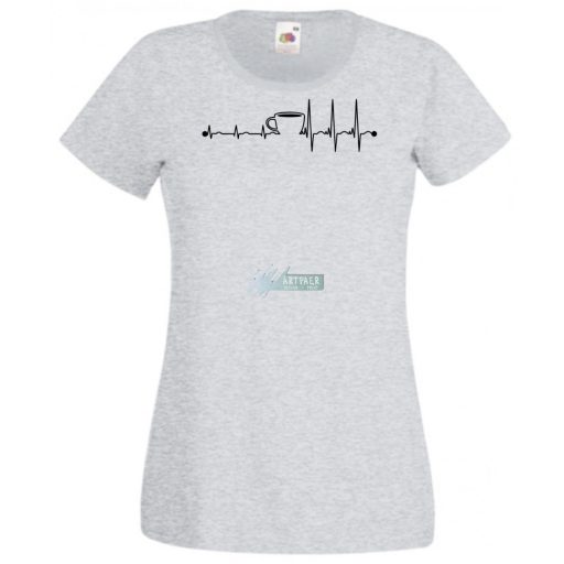 Coffee EKG női rövid ujjú póló