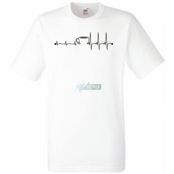 Coffee EKG férfi rövid ujjú póló