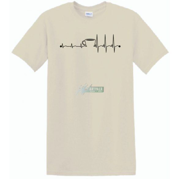 Coffee EKG férfi rövid ujjú póló