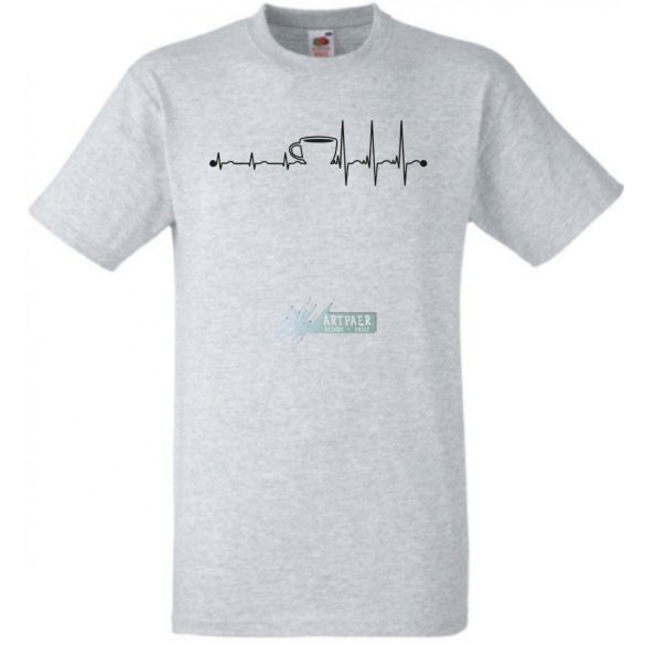 Coffee EKG férfi rövid ujjú póló