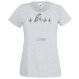 Szeretem a lovakat EKG női rövid ujjú póló