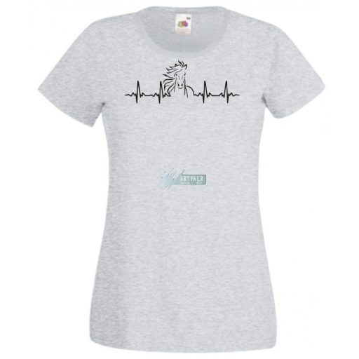 Szeretem a lovakat EKG női rövid ujjú póló