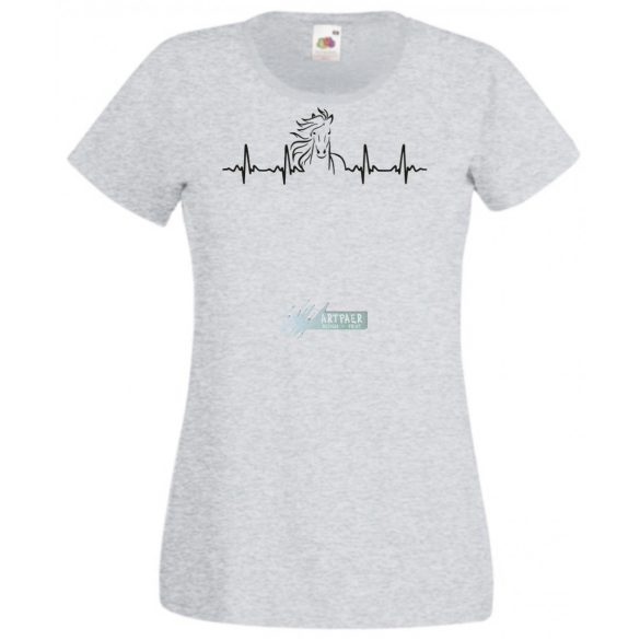 Szeretem a lovakat EKG női rövid ujjú póló