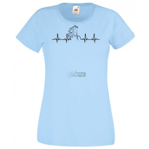 Szeretem a lovakat EKG női rövid ujjú póló