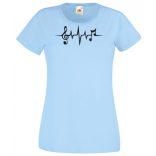 Szívem a zenéért dobog EKG női rövid ujjú póló