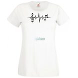 Szívem a zenéért dobog EKG női rövid ujjú póló