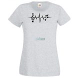 Szívem a zenéért dobog EKG női rövid ujjú póló