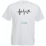 Szívem a zenéért dobog EKG férfi rövid ujjú póló