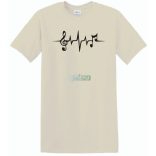 Szívem a zenéért dobog EKG férfi rövid ujjú póló