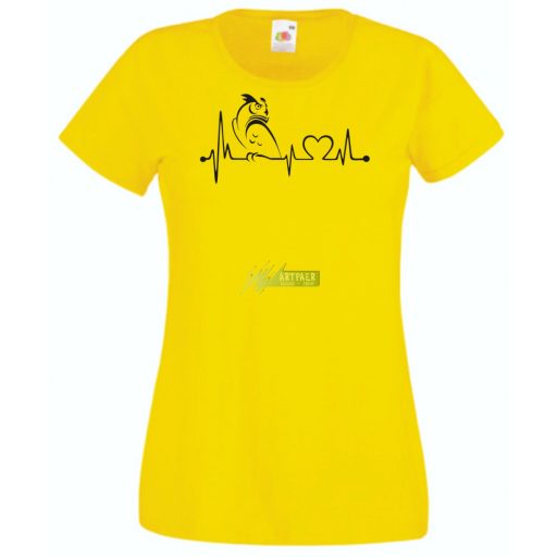 Imádom a baglyokat, EKG női rövid ujjú póló
