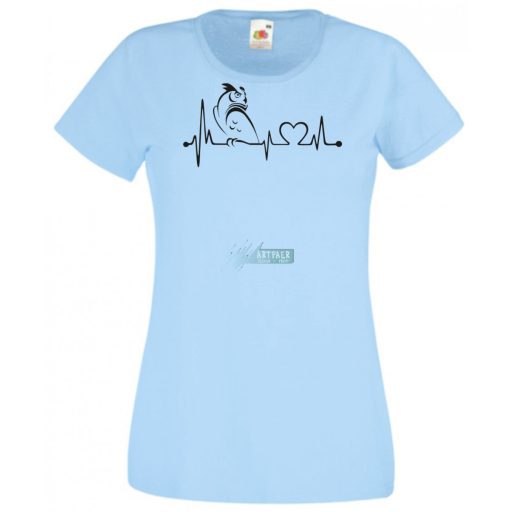 Imádom a baglyokat, EKG női rövid ujjú póló