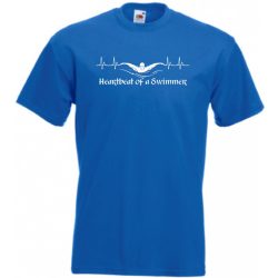   EKG Sport - Heartbeat of a Swimmer- úszás férfi rövid ujjú póló