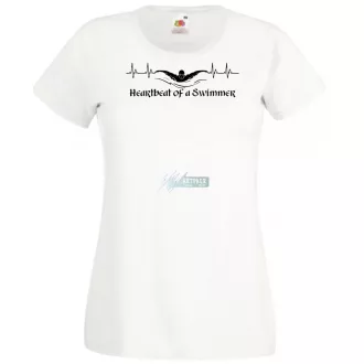   EKG Sport - Heartbeat of a Swimmer- úszás női rövid ujjú póló