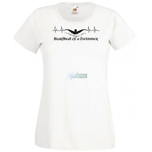 EKG Sport - Heartbeat of a Swimmer- úszás női rövid ujjú póló