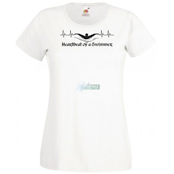 EKG Sport - Heartbeat of a Swimmer- úszás női rövid ujjú póló