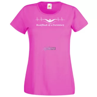   EKG Sport - Heartbeat of a Swimmer- úszás női rövid ujjú póló