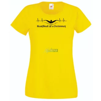   EKG Sport - Heartbeat of a Swimmer- úszás női rövid ujjú póló