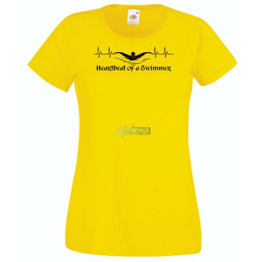 EKG Sport - Heartbeat of a Swimmer- úszás női rövid ujjú póló