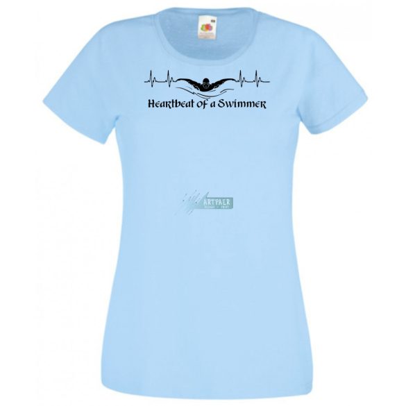 EKG Sport - Heartbeat of a Swimmer- úszás női rövid ujjú póló