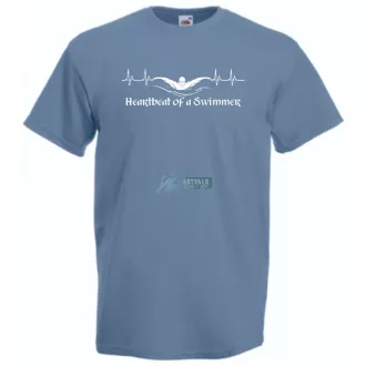   EKG Sport - Heartbeat of a Swimmer- úszás férfi rövid ujjú póló