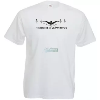   EKG Sport - Heartbeat of a Swimmer- úszás férfi rövid ujjú póló