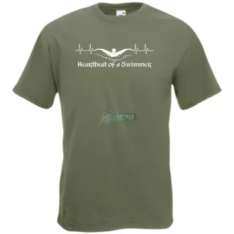   EKG Sport - Heartbeat of a Swimmer- úszás férfi rövid ujjú póló