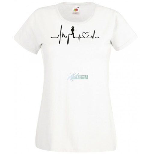 EKG A Futás megnyugtat női rövid ujjú póló