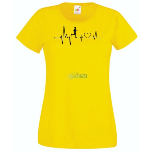 EKG A Futás megnyugtat női rövid ujjú póló