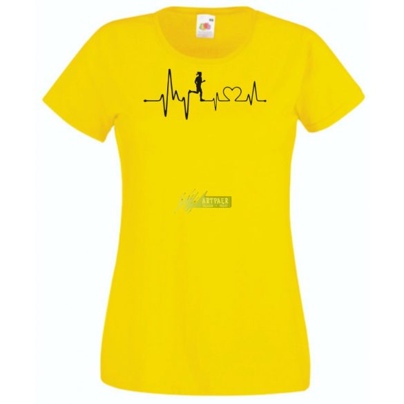 EKG A Futás megnyugtat női rövid ujjú póló