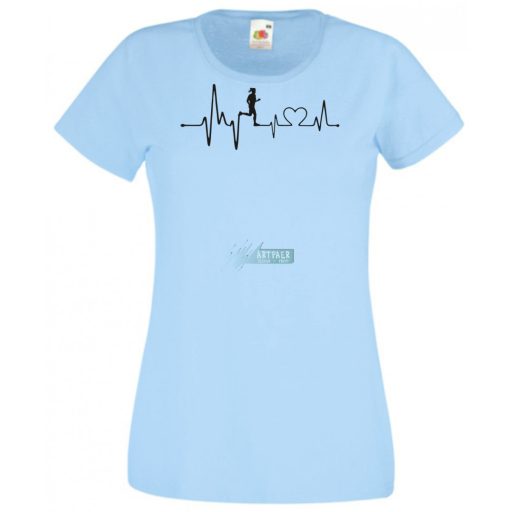 EKG A Futás megnyugtat női rövid ujjú póló