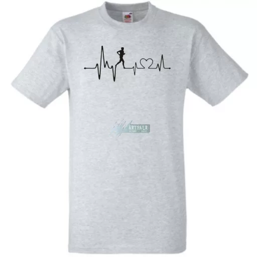 EKG A Futás megnyugtat férfi rövid ujjú póló