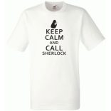 Keep Calm - Sherlock férfi rövid ujjú póló