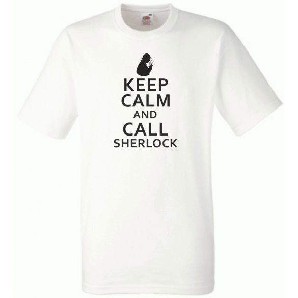Keep Calm - Sherlock férfi rövid ujjú póló