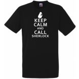Keep Calm - Sherlock férfi rövid ujjú póló
