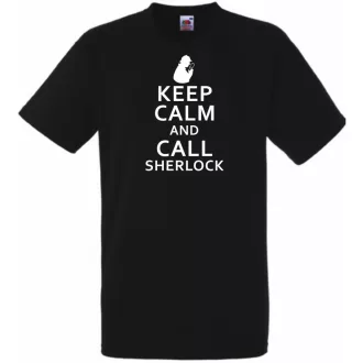 Keep Calm - Sherlock férfi rövid ujjú póló