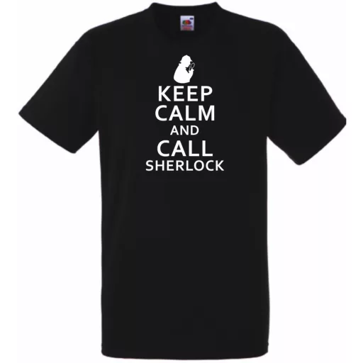 Keep Calm - Sherlock férfi rövid ujjú póló