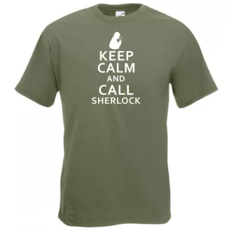 Keep Calm - Sherlock férfi rövid ujjú póló