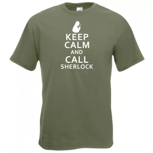 Keep Calm - Sherlock férfi rövid ujjú póló