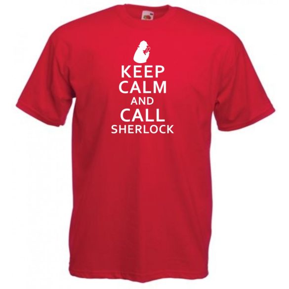 Keep Calm - Sherlock férfi rövid ujjú póló