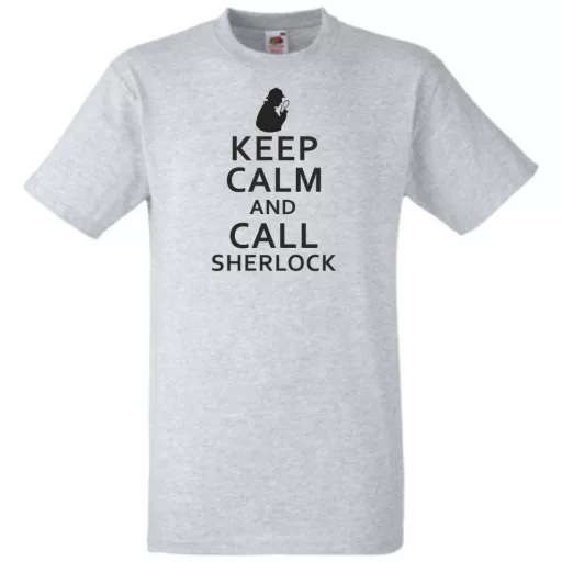 Keep Calm - Sherlock férfi rövid ujjú póló