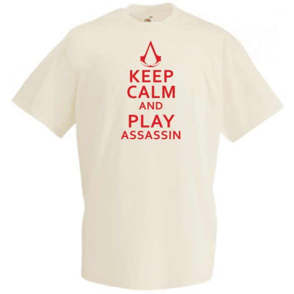 Keep Calm Assassin férfi rövid ujjú póló