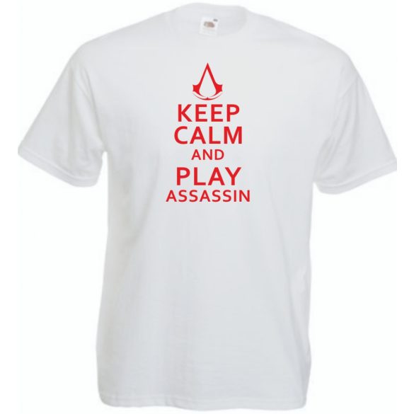 Keep Calm Assassin férfi rövid ujjú póló