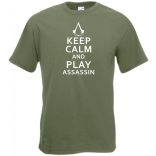 Keep Calm Assassin férfi rövid ujjú póló
