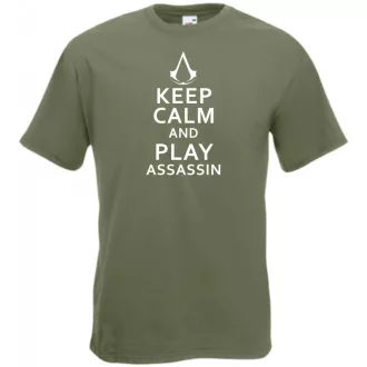 Keep Calm Assassin férfi rövid ujjú póló