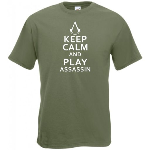 Keep Calm Assassin férfi rövid ujjú póló
