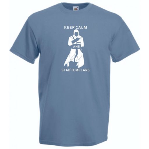 Keep Calm Templars férfi rövid ujjú póló