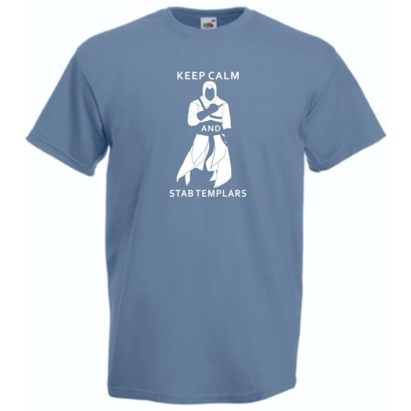Keep Calm Templars férfi rövid ujjú póló